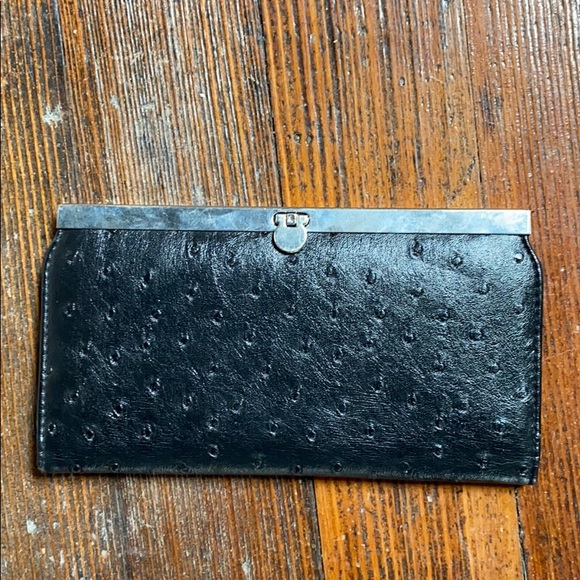 Bags Classic Black Ostrich Wallet Poshmark